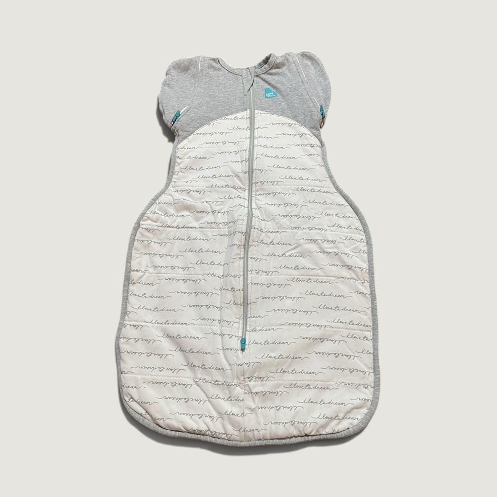 Love to Dream Swaddle Up Gray White Zip Transition Bag Size Medium 13-19 lbs